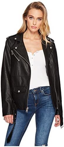 Levi's Women's Oversized Faux Leather Belted Motorcycle Jacket (Standard & Plus Sizes)
