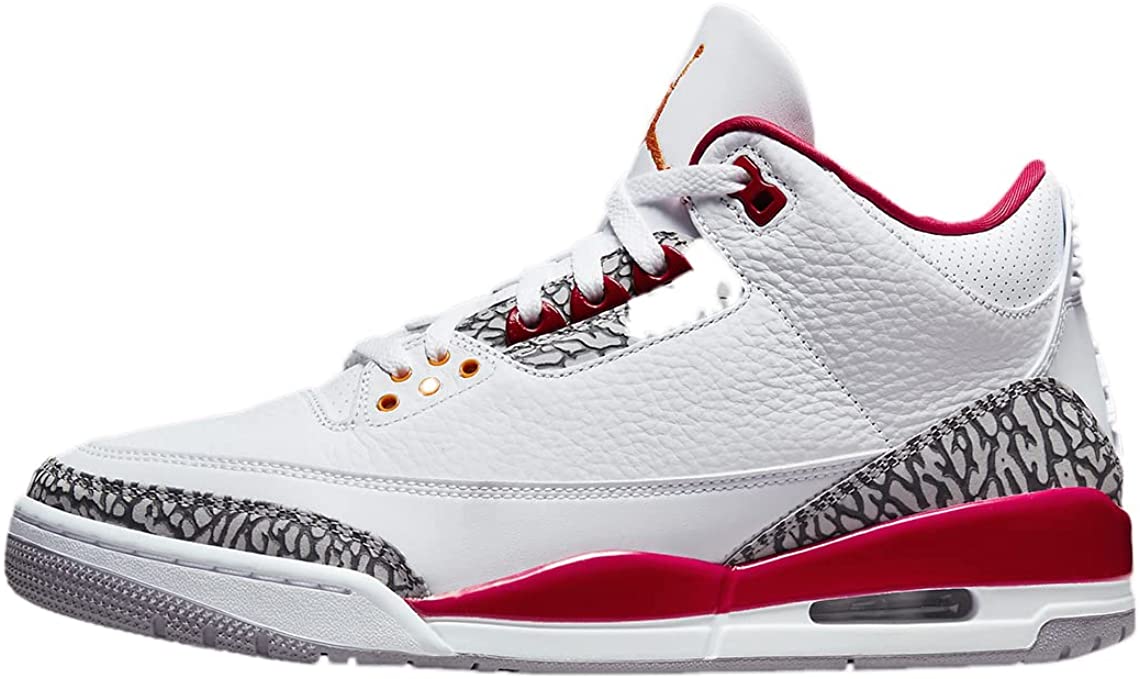 Men's Jordan 3 Retro Cardinal Red White/Light Curry-Cardinal Red (CT8532 126)