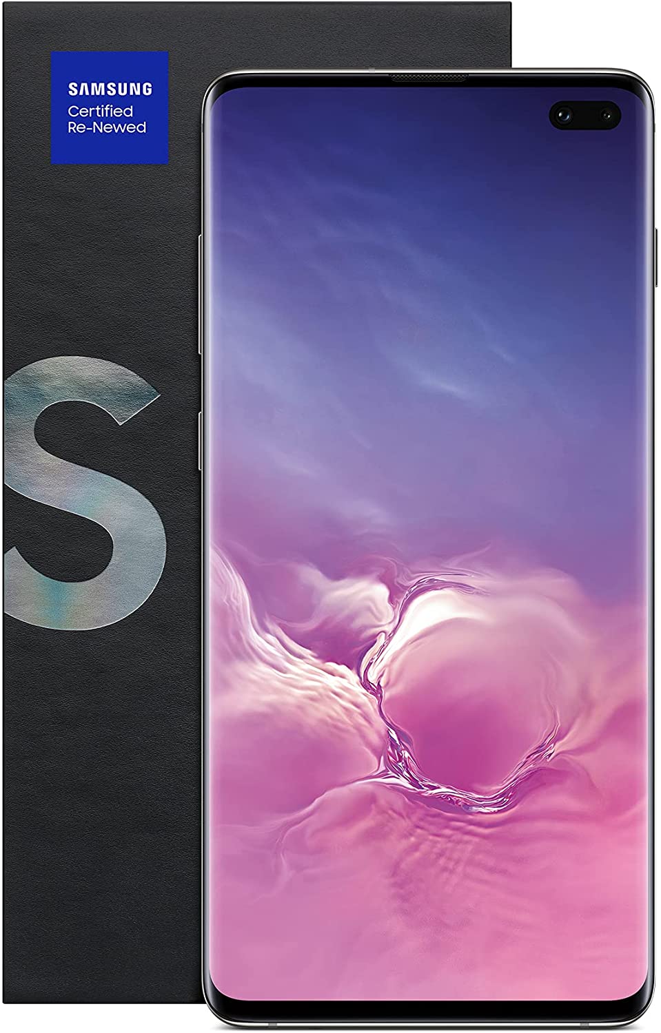 Samsung Galaxy S10+, 128GB, Ceramic Black - Unlocked (Renewed Premium)