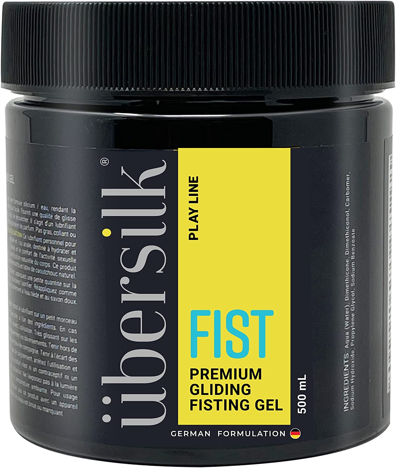 Übersilk Personal Lubricant for Fisting and Anal Sex - Thick and Long Lasting Back-Door Gel - Hybrid Silicone and Water Based Anal Lube for Men | Women | Gays and Couples - 500-ml (17 oz)