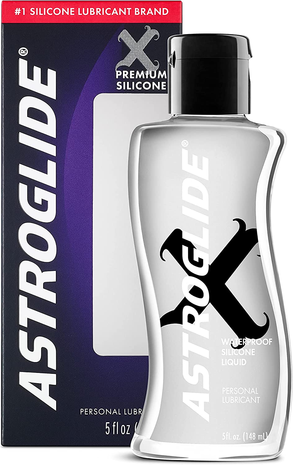 Astroglide X Silicone Based Sex Lube (5 oz.) | Waterproof & Long-Lasting Premium Personal Lubricant | Not Made with Parabens or Glycerin | Intimate Lube for Couples, Men and Women
