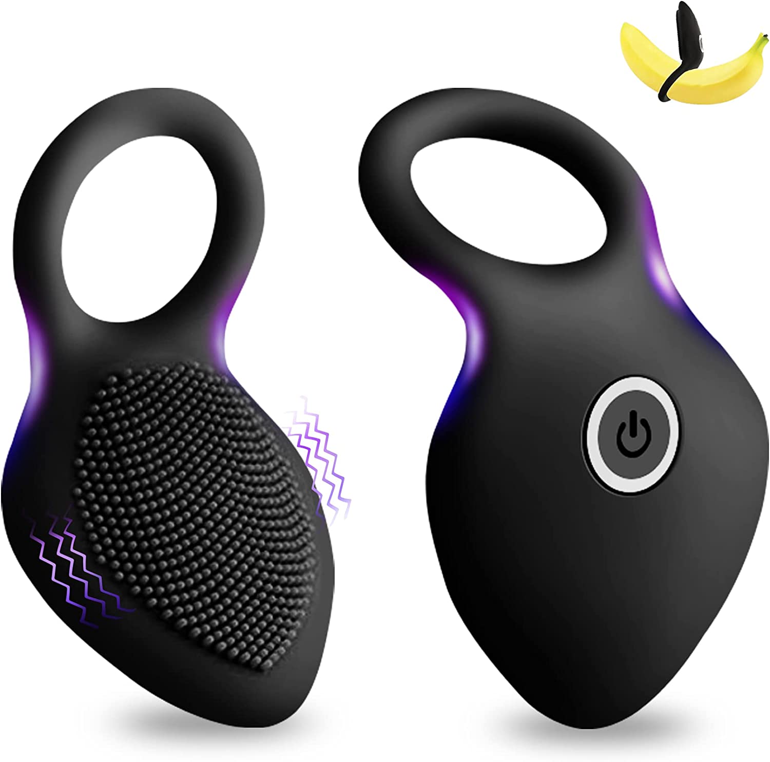 Vibrating Cock Ring,Rechargable Silicone Stretchy Penis Rings with 10 Intense Vibration Modes for Men Couples Pleasure,Male Erection Enhancing and Female Clit Vibrators,Adult Sex Toys & Games