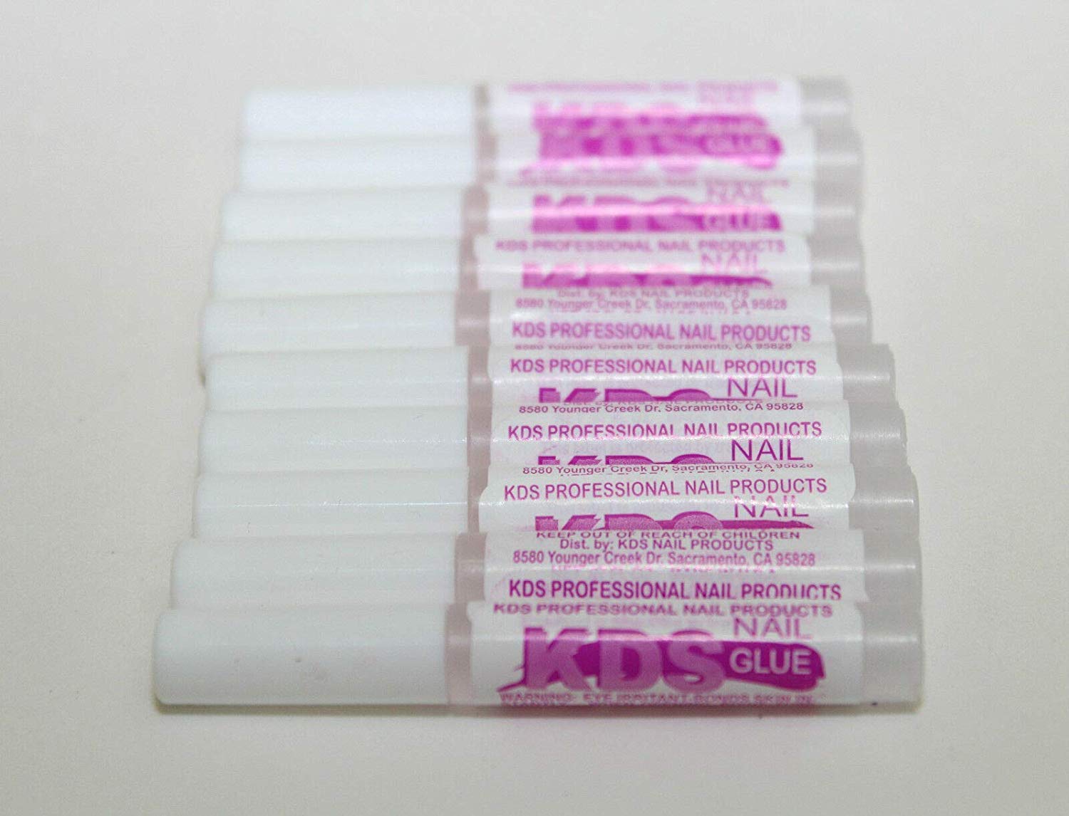 10 pcs KDS Nail Tip Glue - Adhesive Super Bond For Acrylic Nails Tips - 0.07 oz for each glue