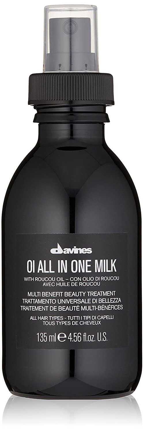 Davines OI All in One Milk | Hair Milk Spray | Powerful Hair Detangler + Heat Protection | Smoothes Frizzy Hair | 4.56 Fl Oz
