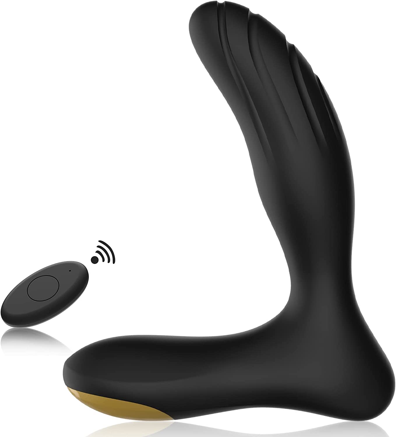 Waterproof Vibrating Prostate Massager for Beginners, Personal Anal Toy P Spot Vibrator with Remote Control for Hands Free Play, Rechargeable Butt Plug with 10 Vibrations