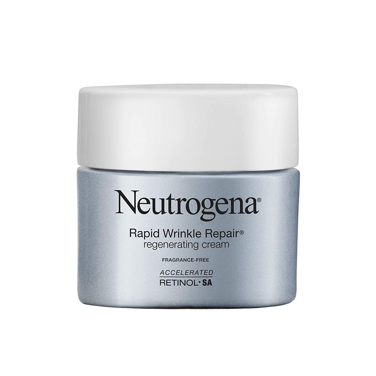 Neutrogena Rapid Wrinkle Repair Hyaluronic Acid Retinol Cream, Anti Wrinkle Cream, Face Moisturizer, Neck Cream & Dark Spot Remover for Face - Day & Night Cream with Hyaluronic Acid & Retinol, 1.7 oz