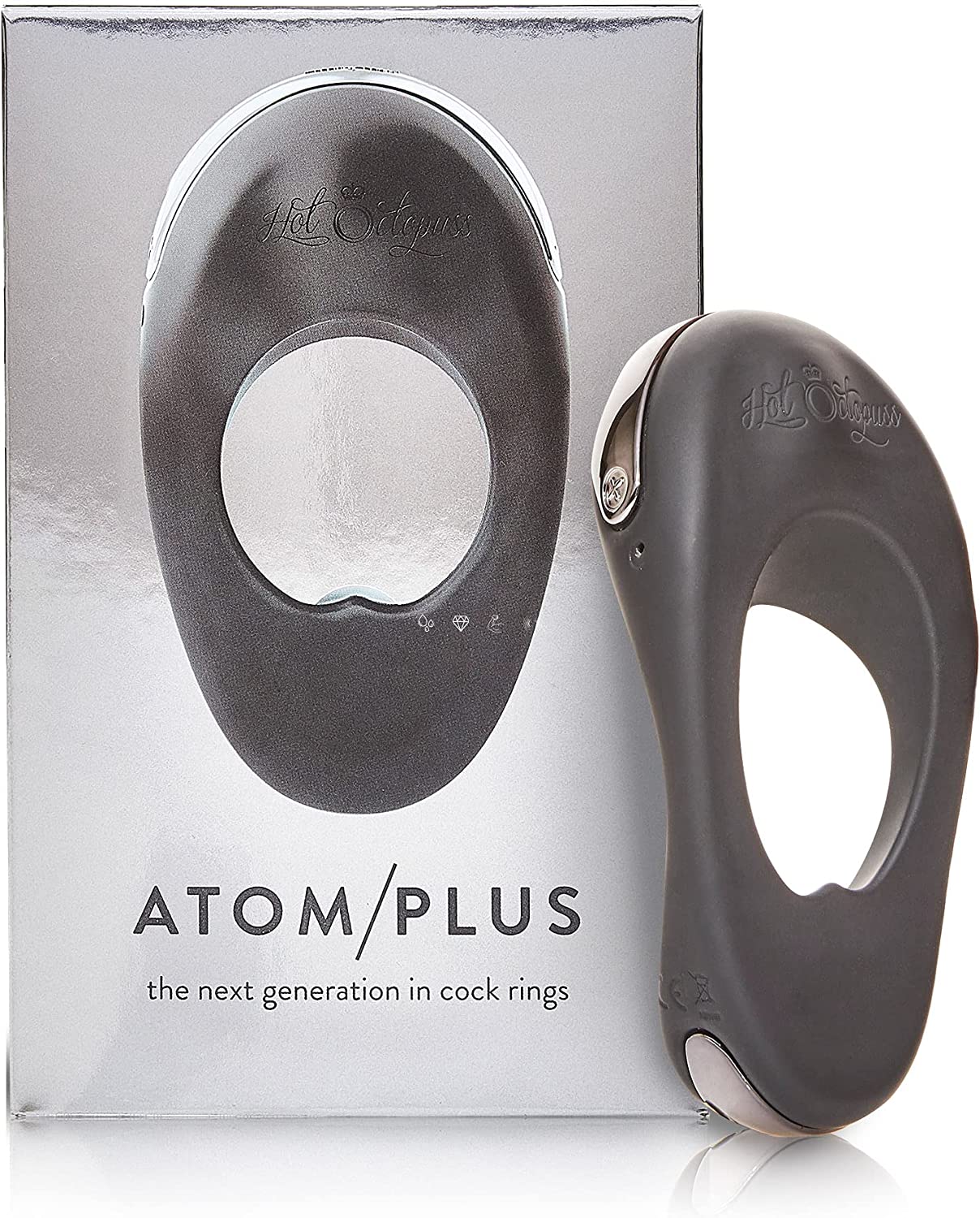 Hot Octopuss Atom Plus Couples Vibrating Cock Ring, Ultimate Massage & Pleasure for Him & Her, Couples Toy & Solo Play, Dual Integrated Motors, Extra Powerful Vibrater, USB Recharge 100% Waterproof