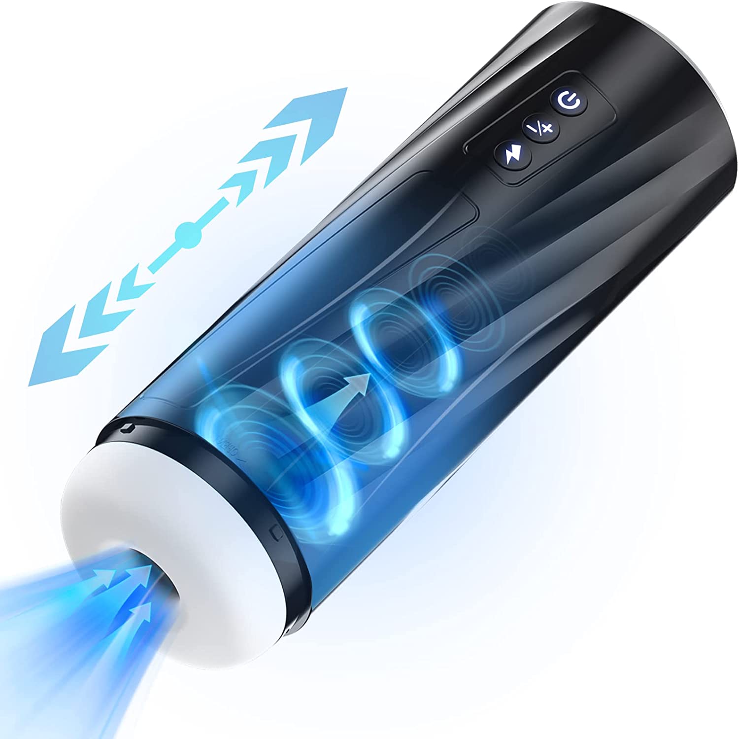 Male Masturbators, Automatic Stroker Male Masterburbator Toy with 7 Thrusting & Squeezing Modes, Hands-Free Electric Pocket Pussy with 3D Texture TPE Vagina, Blowjob Machine Male Sex Toys for Men