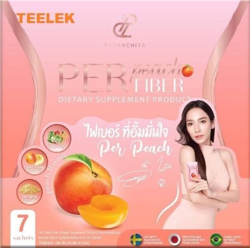 Teelek Per Peach Fiber Clean - Detox Pananchita 1 Box, 7 Sachets